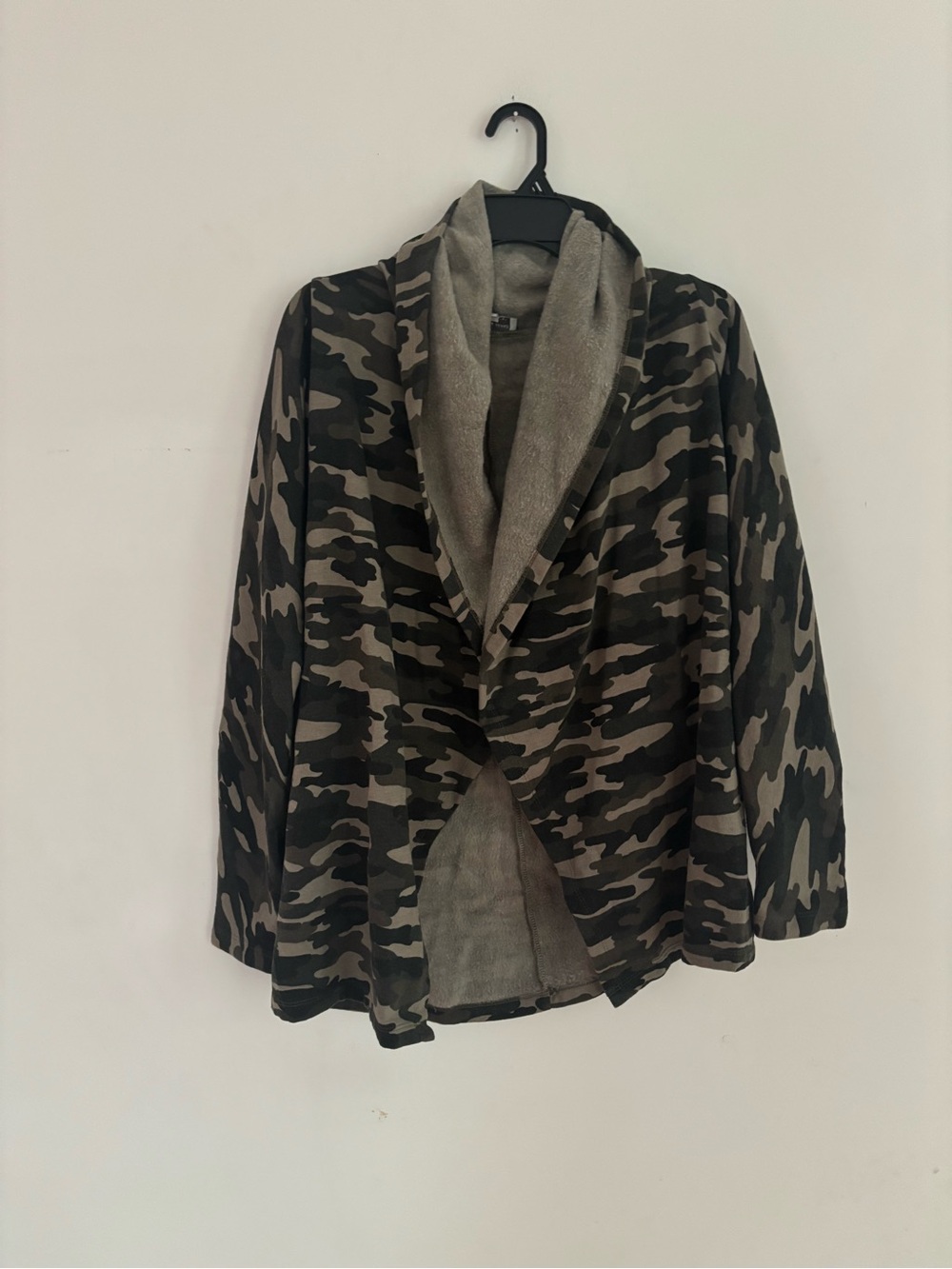 Lucky Brand Camo Hooded Cardigan Jacket S/P